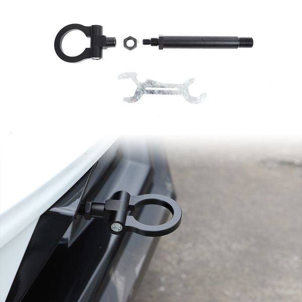 Black Front Bumper Trailer Ring Eye Towing Tow Hook Screw For Corvette C8
