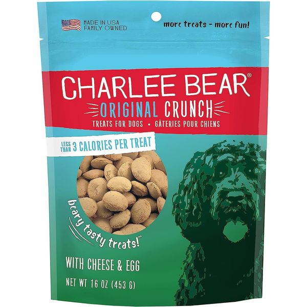 Charlee Bear Original Dog Treats, Cheese and Egg, 16 oz