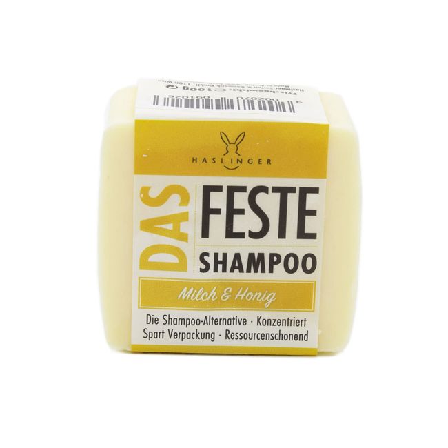 Das Feste Shampoo Milch und Honig, 100 g, von Haslinger