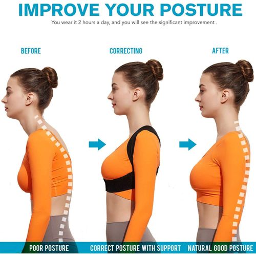 NEW LEADER Adjustable Posture Corrector for Men & Women, Back, Neck, and Shoulder Support