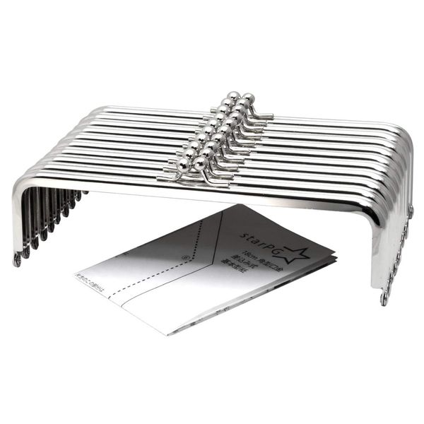 starPG 18cm Square Hole Tip Drop-in Silver Pattern Handmade Parts(10 Pack)