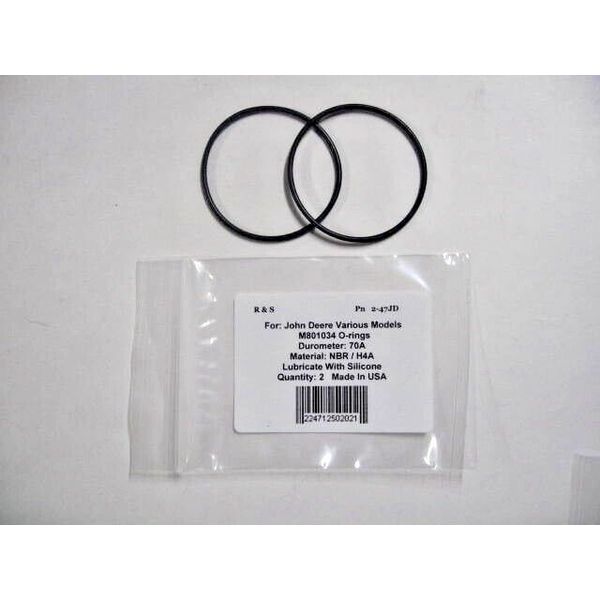 2 Compatible John Deere M801034 O-rings / R&S 2-47JD / H4A Material