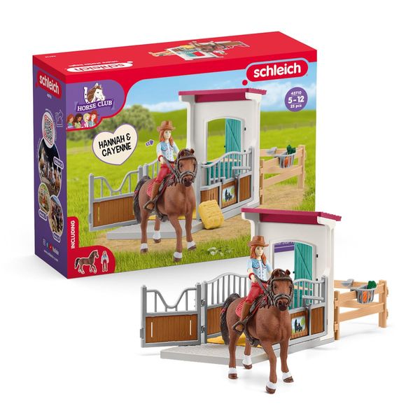 Schleich Horse Box with Hannah & Cayenne
