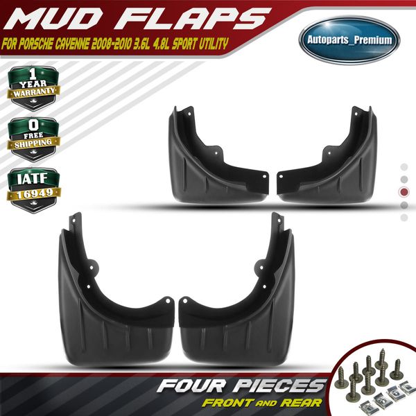 For Porsche Cayenne 2008-2010 Splash Guards Mud Flaps Mudguards 4PCS Front&Rear