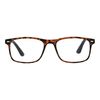 PASTL Magnified Reading Glasses Clear Lens Matted Rectangular Spring Hinge Tort +1.5