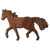 Embroidered Brown Horse Equestrian Animal Iron on Patch