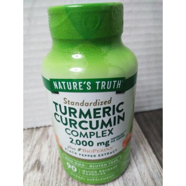 (1) Nature's Truth 2000mg TURMERIC CURCUMIN Complex +Black Pepper 90 Capsules
