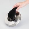 InterDesign Basic Compost Bin with Charcoal Philtres, Stainless Steel Kitchen