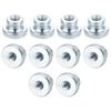 sourcing map Knurled Thumb Nuts, 15Pcs M8x1.25mm Iron Round Knobs Fasteners for 3D Printer Part, Silver Tone