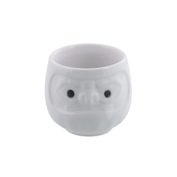 Tableware East Guinomi Daruma Lucky Charm Mino Ware White