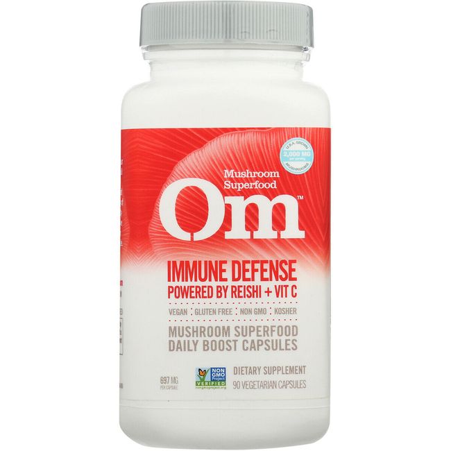 OM Mushroom Superfood Immune Defense Powered By Reishi & Vitamin C 90 Capsules