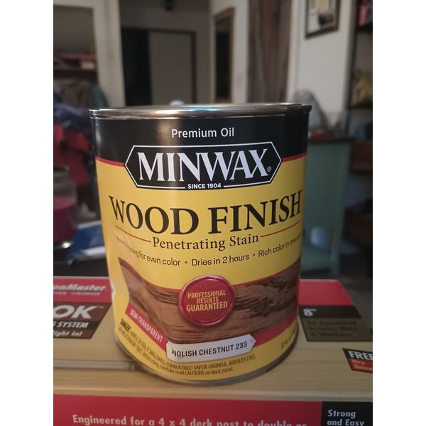 1 qt Minwax 70044 English Chestnut Wood Finish Oil-Based Wood Stain