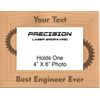 Personalized Gift for Engineers Best Engineer Ever Engraved Natural Wood Picture Frame Custom Text
