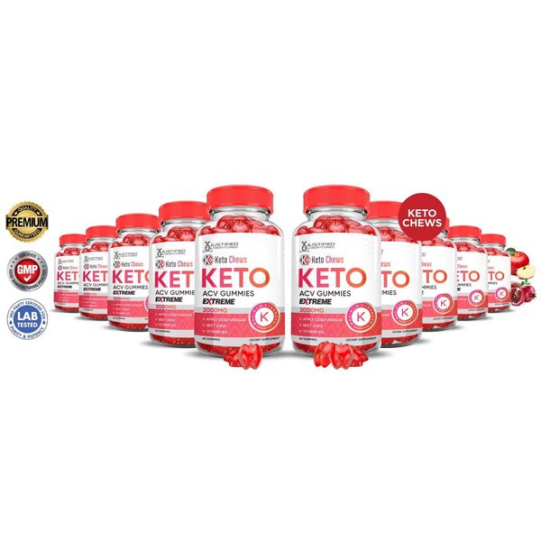 Keto Chews Extreme ACV Gummies 2000MG Apple Cider Vinegar 600 Gummys