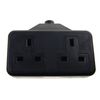 Ex-Pro 2 Gang High Impact Trailing Extension Socket, without Plug and Cable, 13A, Black - 5 Pack