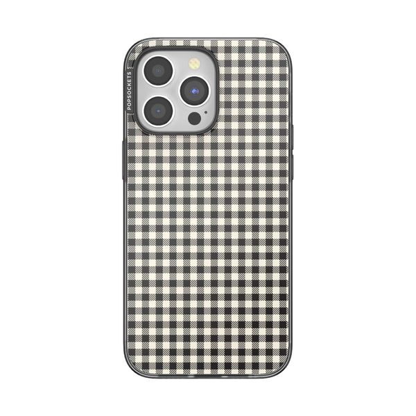 PopSockets iPhone 15 Pro Max Case Compatible with MagSafe, Phone Case for iPhone 15 Pro Max, Wireless Charging Compatible, Case Only, Cute Gingham