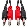 HosaTech CPP-204 4m Dual 1/4 inch TS to Same Stereo Interconnect Cable