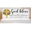 Personalized Baptism Gift God Bless With Name and Christening Date
