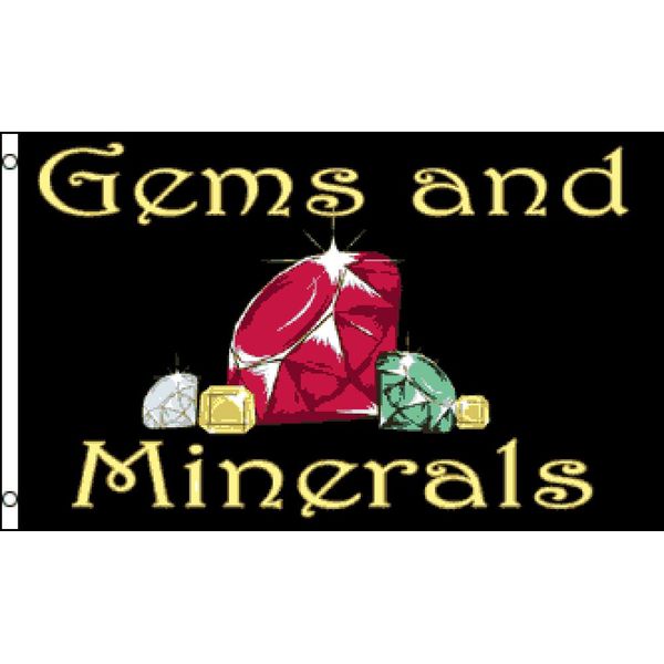Gems & Minerals Flag 3x5ft Poly