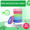 Mosquito Repellent Bracelet 12 Pack, PandyCare Insect, Midge & Mosquito Bands Wristbands for Adults, Kids & Baby - 2 Coils in 1, Waterproof, 100% Natural Plant Essential Oil, Deet Free with 300 Hours