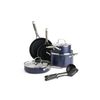 Blue Diamond 10 Piece Nonstick Cookware Set, Diamond Ceramic Pots & Pans, Dis...