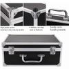 Tattoo Kit Box Case,Tattoo Case Organizer 12.6" x 9.5" x 5.1" W/Lock Tattoo Machine Carrying Case,Aluminum Alloy with Sponge for Tattoo Machine Case (black)