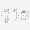 Jofel AC70600 Soap Dispenser with Chrome Push Button - 0.900 L - Black