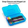 2 pk Staples Snap Plastic Cases Clear & Translucent Blue
