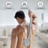 Back Brush Long Handle for Shower, 20.5” Back Bath Brush for Shower, Back Scrubber, Exfoliation and Improved Skin Health for Elderly with Limited Arm Movement, Disabled, Pregnant Women