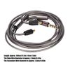A2DC jack earphone cable, headphone upgrade cable with microphone such as ATH CKS1100, E40, E50, E70, LS200, LS300 etc