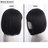 INMAN Wig, Semi-Long, Medium Bob, Gradient Wig, Full Wig, Women's, Straight, Natural, Harajuku, Lolita, Everyday Wear, Ear Hook (Princess Bob, Black Brown)