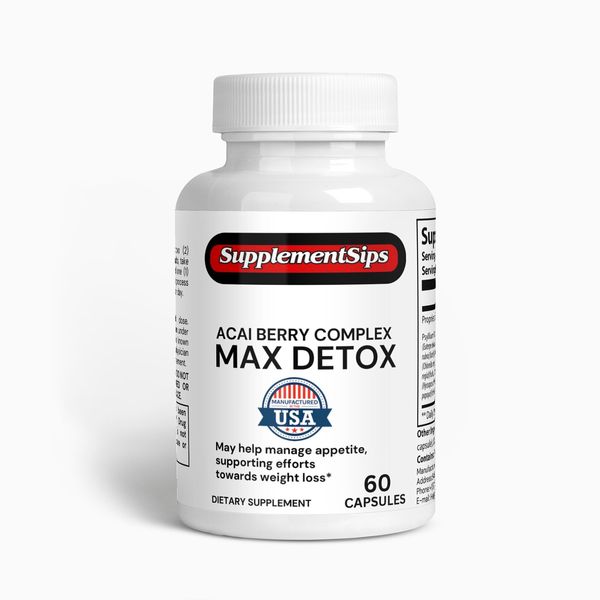 SupplementSips Max Detox Acai Cleanse – Natural Purifying SupplementMax Cleanse