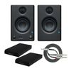 Presonus 2-Way 3.5" Near Field Studio Monitors with Isolation Pads and Cable