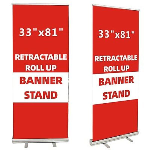 33" x 81" Premium Retractable Roll Up Banner Stand Only!!! + Pop up,Trade Show