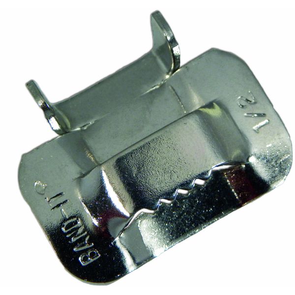 BAND-IT C25499 201/301 Stainless Steel Ear-Lokt Buckle, 1/2" Width, 100 per Box