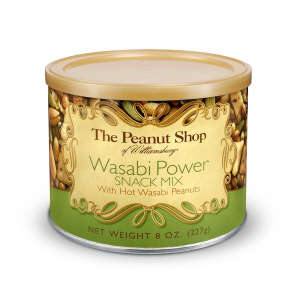 The Peanut Shop of Williamsburg Wasabi Power Snack Mix, 8-Ounce Tin