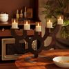 12Pack Flickering Flameless LED Candles with Timer, Battery Powered - Small Pillar & Votive, Clear (2"X3")