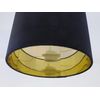 Navy Blue Velvet Brushed Gold Drum Lampshade