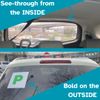 P Plate Stickers for New Driver | Micro-Perforated Tech: See-Through Inside, Bold Outside | Includes Both Micro-Perforated & Solid Vinyl Stickers | 7"x7" | C&J Goods (2 Pack)