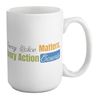 Shopagift Every Voice Matters Mug Every Action Counts White 15oz Large Ceramic Cup