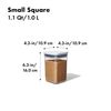 OXO Good Grips POP Container - Small Square Short 1 Litre, White