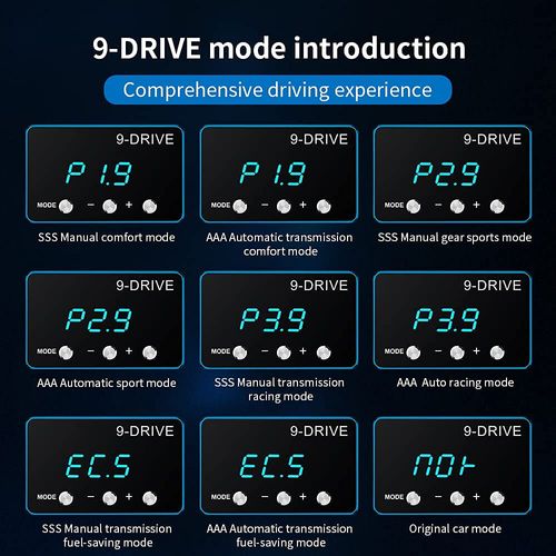 Throttle Response Controller,9 Drive Throttle Controller,Electronic Racing Pedal Accelerator for RAM 1500 New Body Style Wrangler JL Gladiator JT for NISSAN Titan Trucks Chevrolet Malibu Cruze(809)