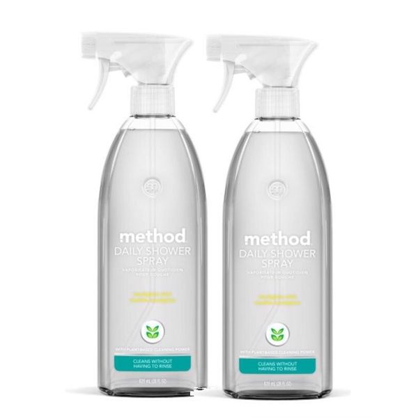 2 ~ Method Daily Shower Spray Cleaner No Rinsing Req. Eucalyptus Mint Scent 28oz