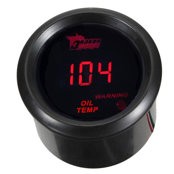 ESUPPORT Universal Car Motor 2" 52mm Digital Red LED Light Display Oil Temp Temperature Gauge Meter Fahrenheit F