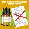 Mullein Drops for Lungs Mullein Leaf Extract Drops, Alcohol-Free Sugar Free