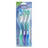 Beauty Formulas Active Oral Care Multi-Action Toothbrush 3-Pieces, Assorted