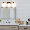 MingBright 3 Lights Bathroom Vanity Wall Lamp Mirror Front Makeup LED Wall Light