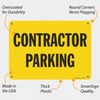 SmartSign "Contractor Parking" Construction Area Sign | 10" x 14" Plastic