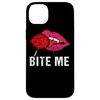 iPhone 14 Plus Bite Me Lips Vampire Teeth Mouth Halloween Party Costume Case