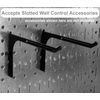 Wall Control Pegboard 16in x 32in Horizontal Black Metal Pegboard Tool Board Panel